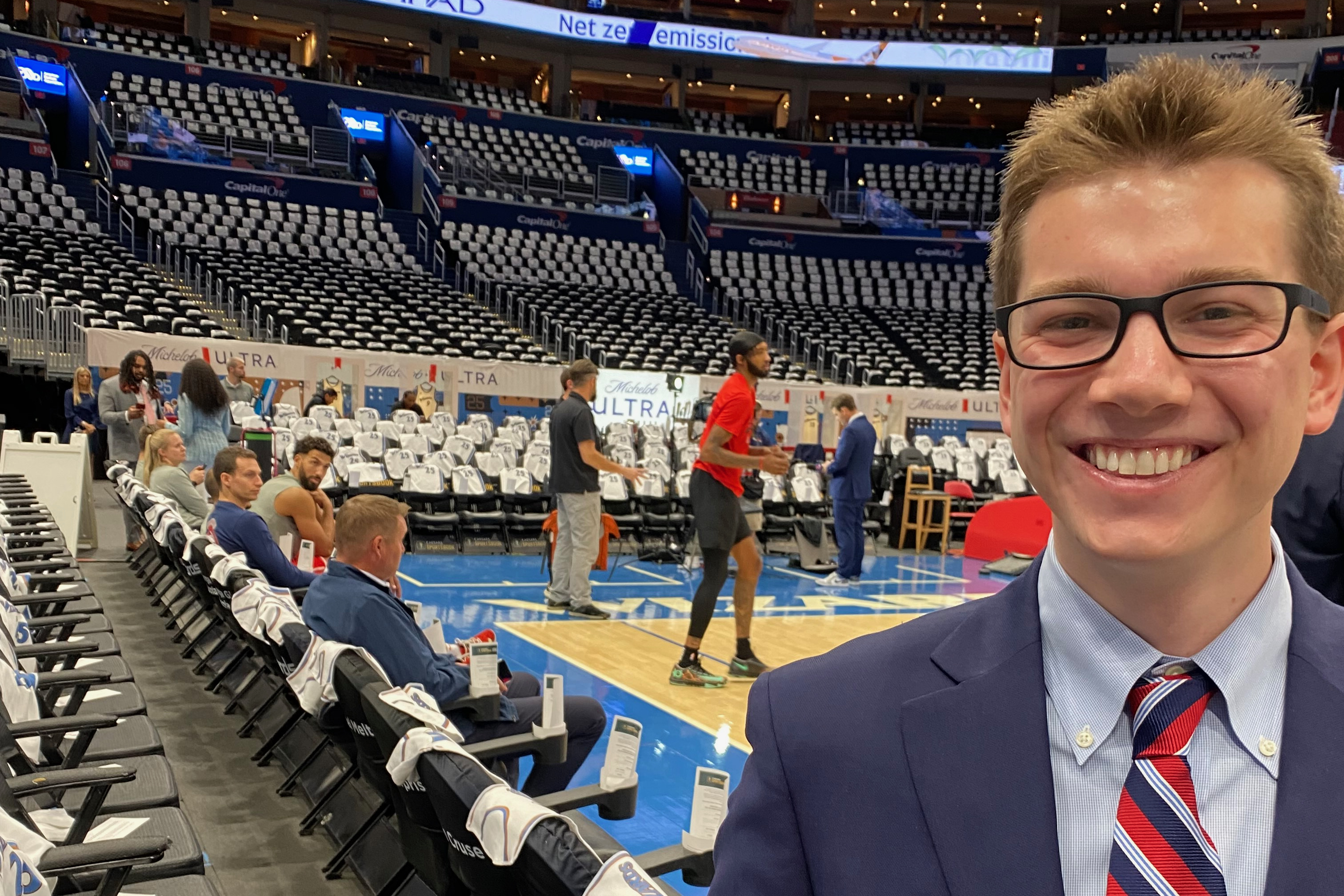 GW Business student Eddie Nold currently has a group sales internship with the NBA's Washington Wizards. (Submitted photo)