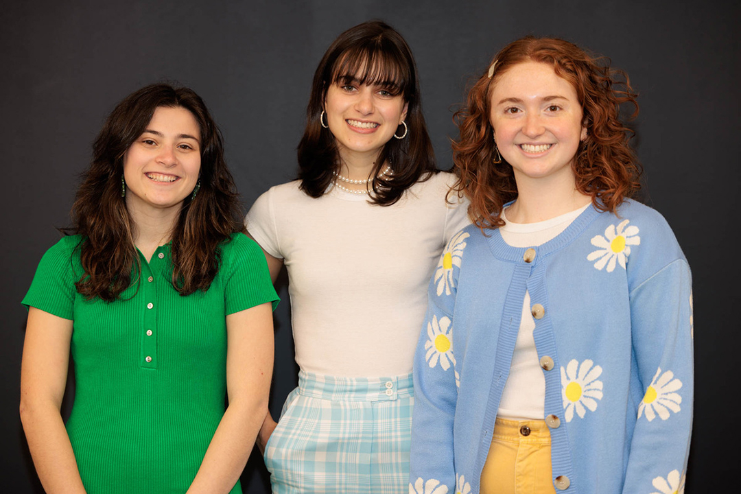 POP! founders and current GW students Rachel Cohen, (l.), Anna Shah and Maya Levine. Co-founder and GW alumna Stephanie Cheung, who graduated last May, is not pictured. (William Atkins/GW Today)