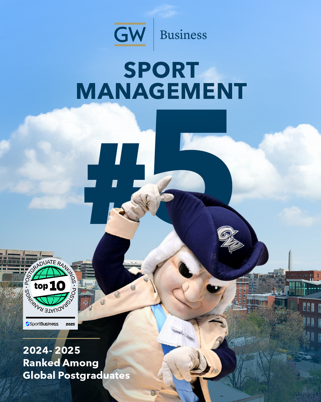 #5 in Sports Management graphic