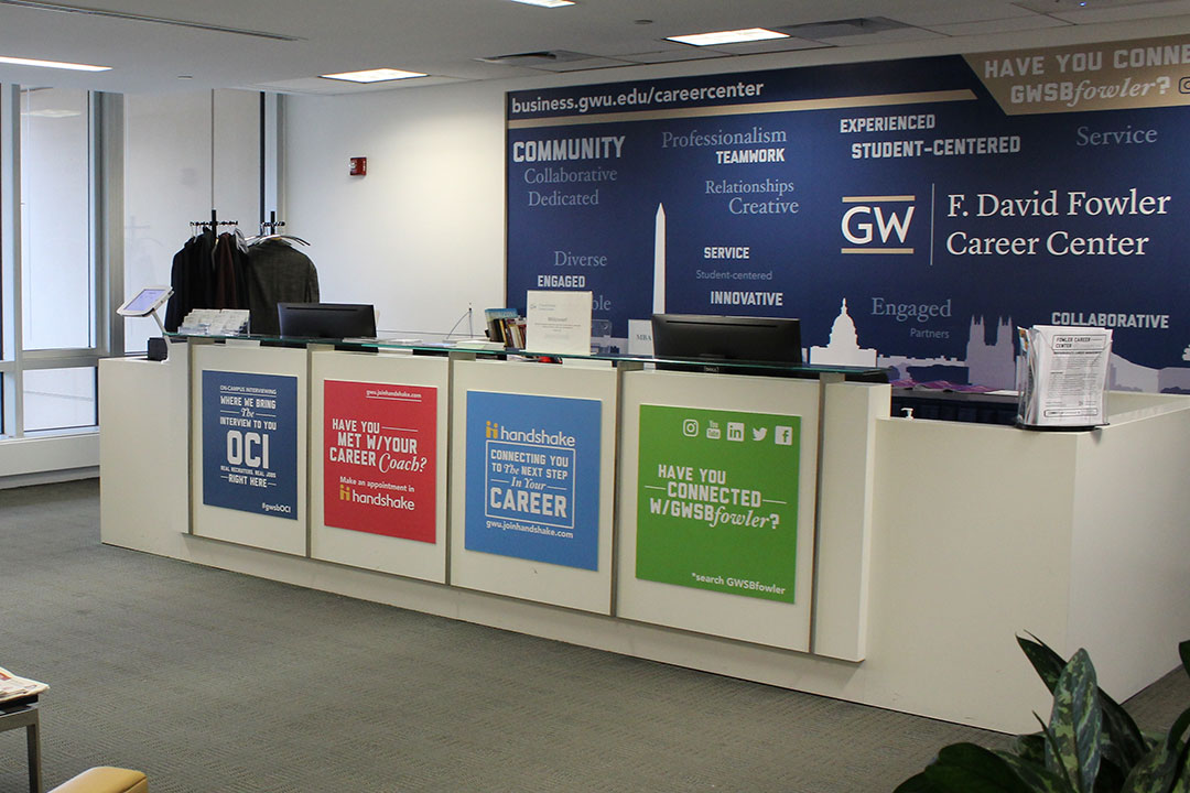 interior of the F. David Fowler Career Center at the School of Business