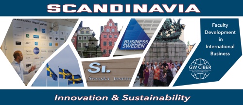 flyer for GW-CIBER Faculty and Professional Development program in Scandanavia